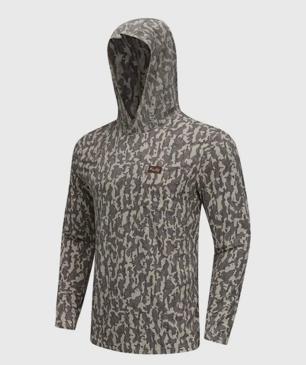Honey Hole Performance Hoodie - Duck Boat Camo