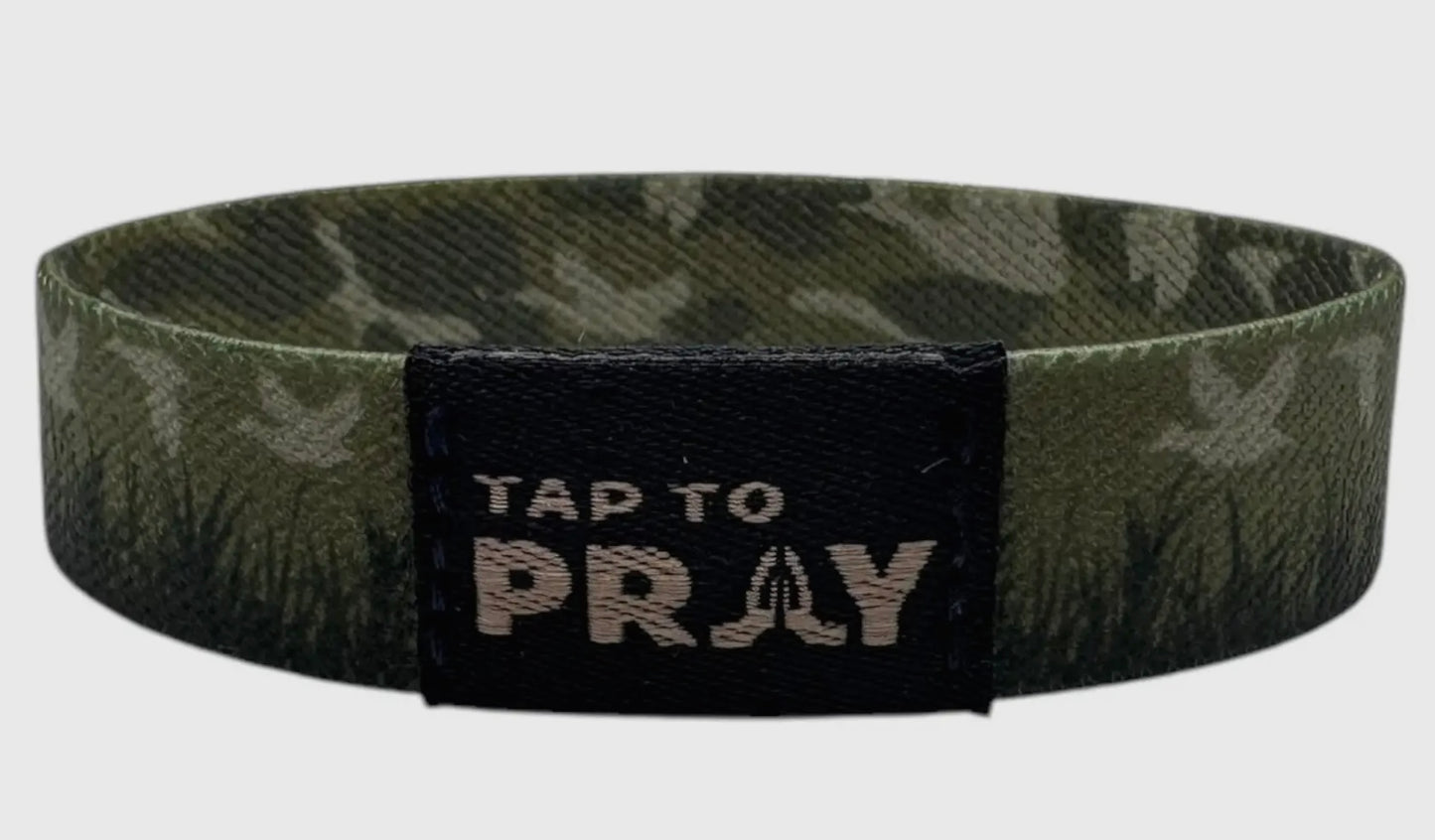 Versible Tap To Pray Waterfowl Camo Wristband