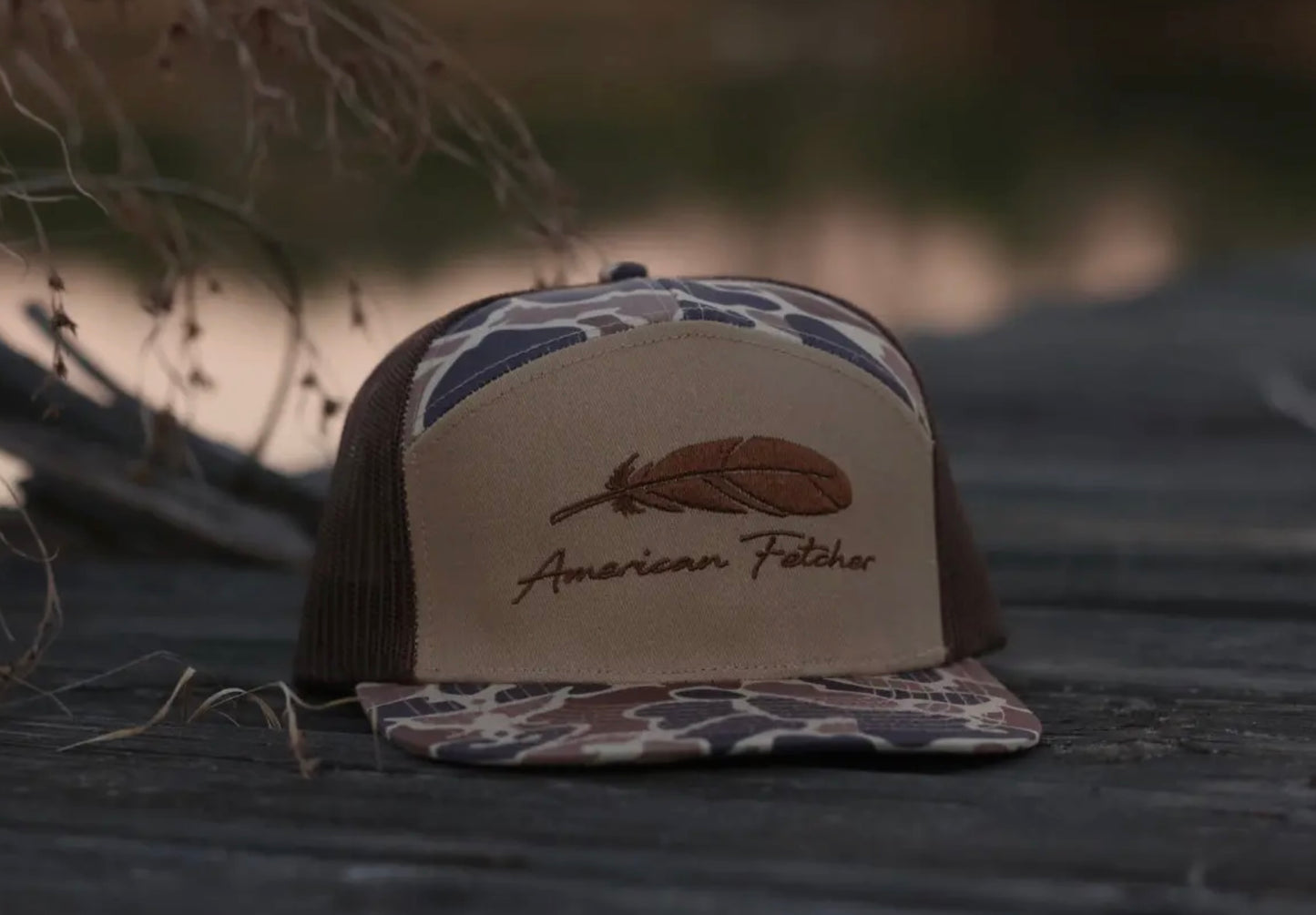 American Fetcher Classic Feather Duck Camo Hat