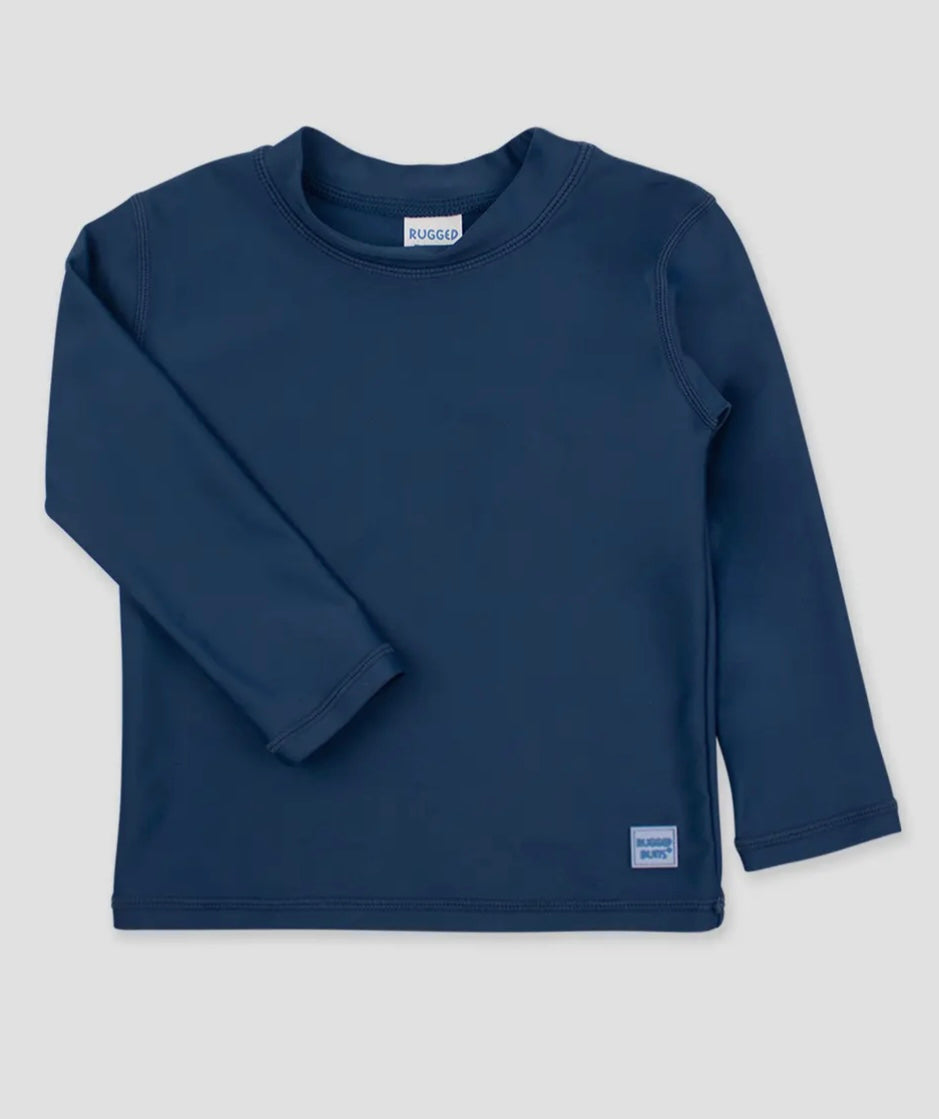 Youth Navy Long Sleeve Rash Guard