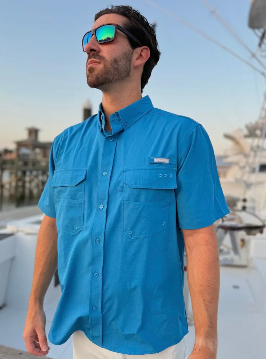 Salt Water Soul Fishing Shirt - Blue