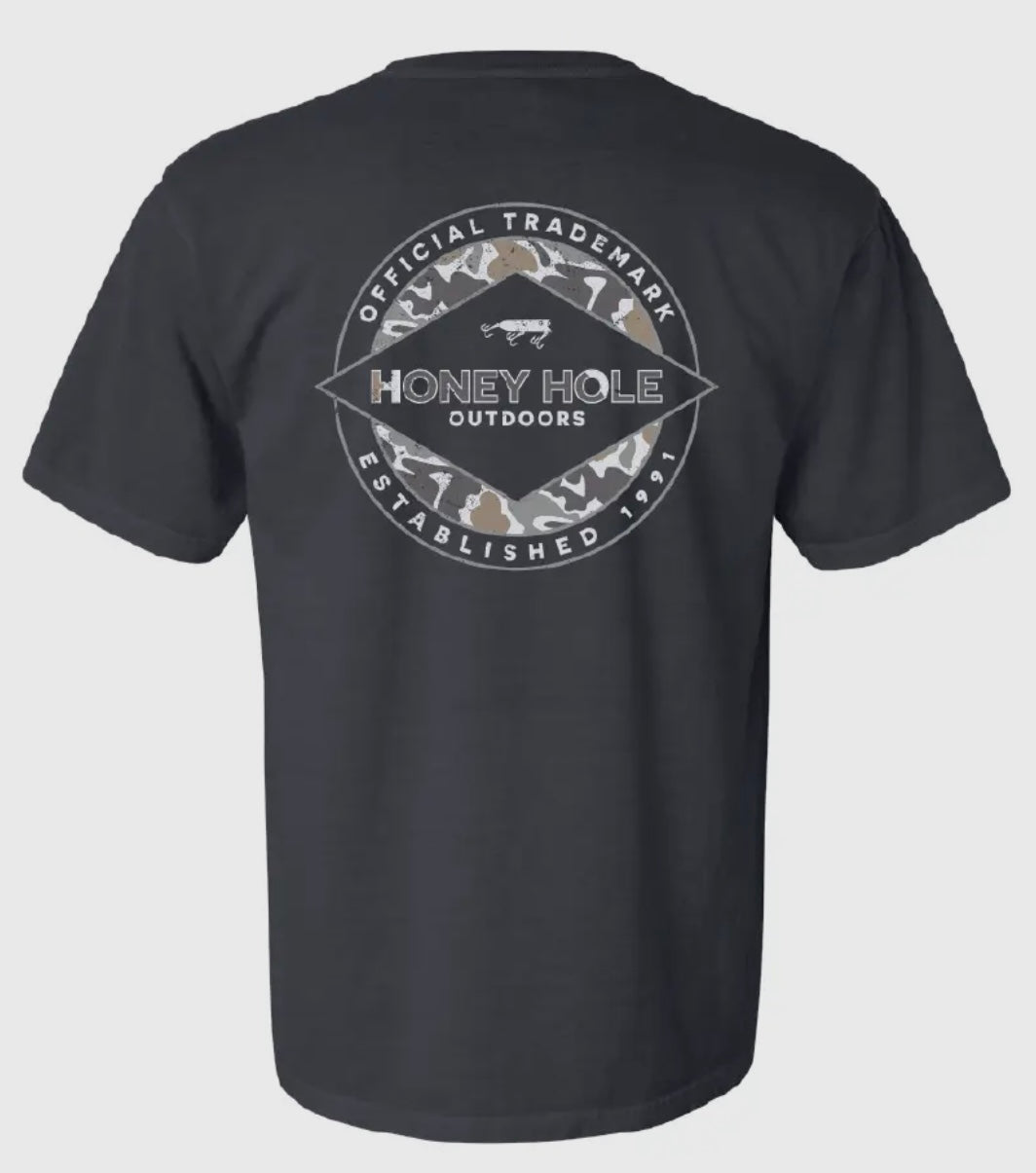 Honey Hole Camo Lure Logo T-Shirt