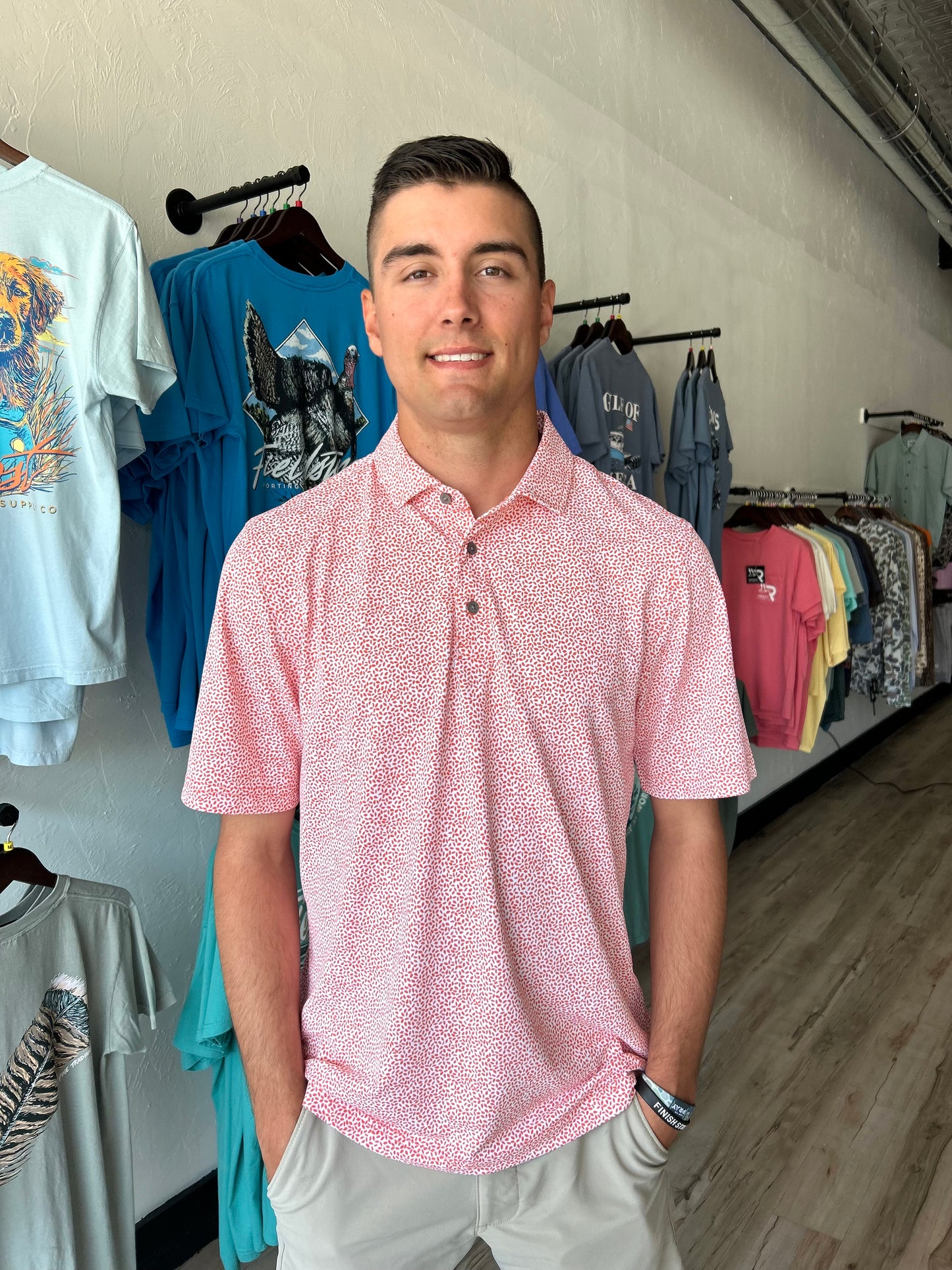 C&B Virtue Eco Pique Botanical Recycled Mens Polo-
Sweet Orange