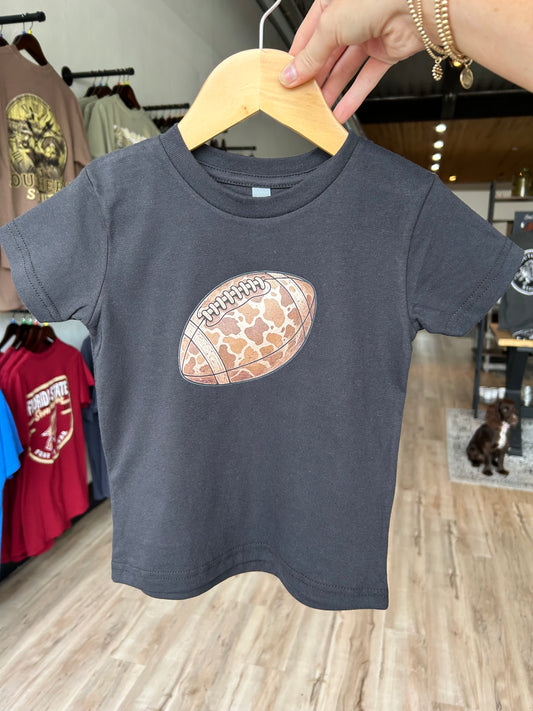 Youth Camo Football Front Design T-Shirt