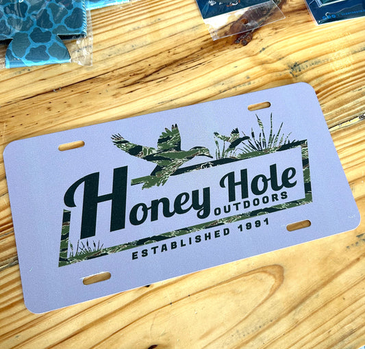 Honey Hole Duck Car Tag