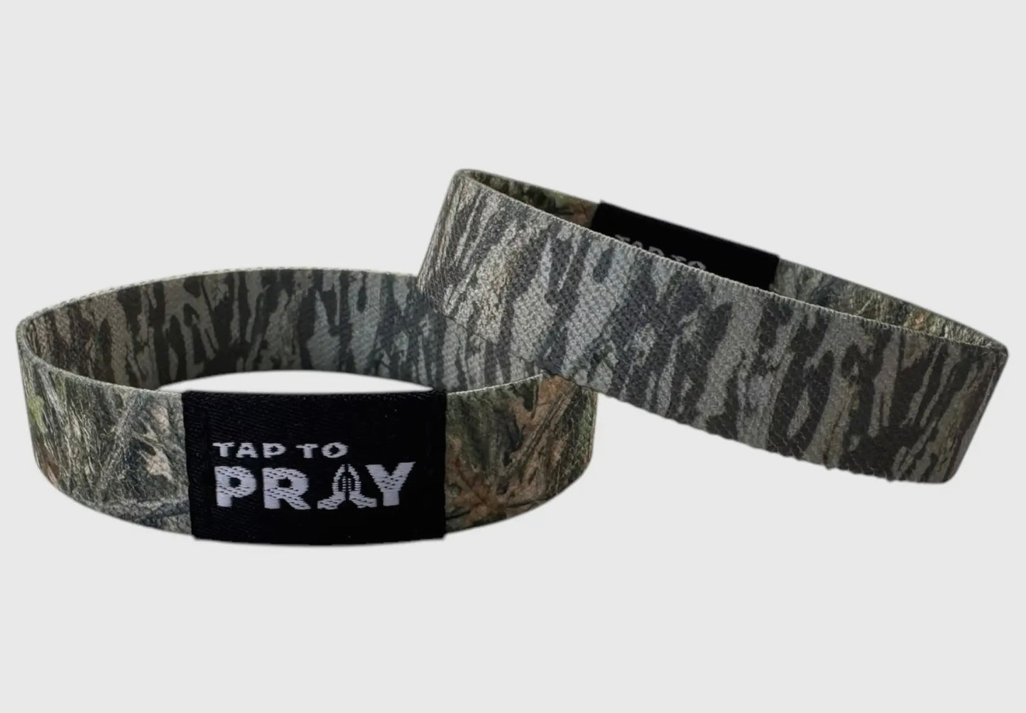 Versible Tap To Pray Wristband Forest & Tree Bark Camo