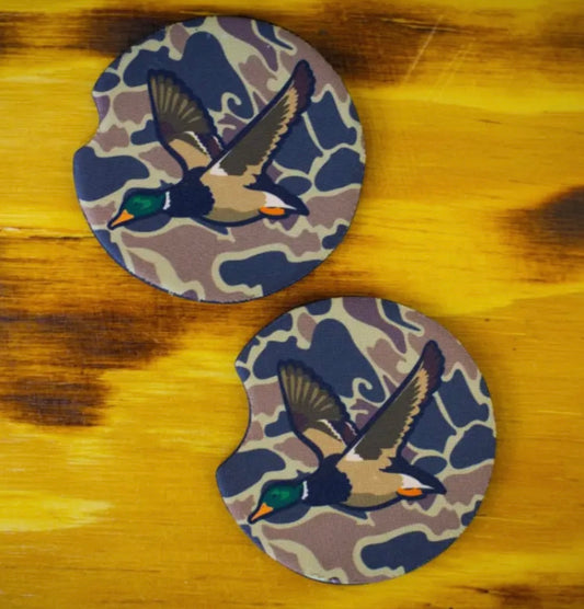 Mallard - Car Coasters Old School Camo