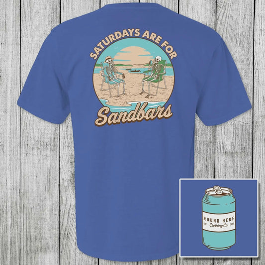 Saturdays Are For Sandbars Blue T-Shirt