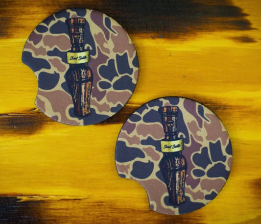 Duck Call - Car Coasters Old School Camo