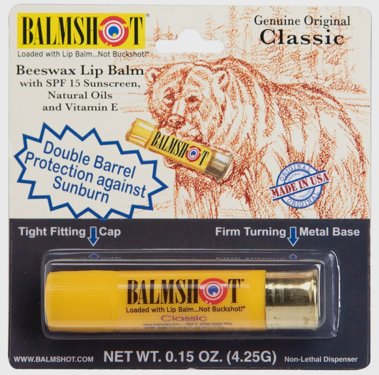 BALMSHOT Classic Beeswax Lip Balm
