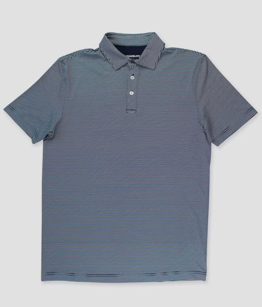 Performance Polo Navy Micro Striped
