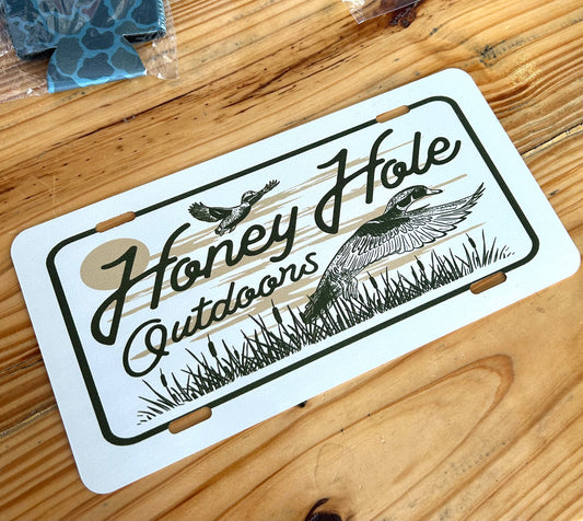 Honey Hole Duck Scene Car Tag