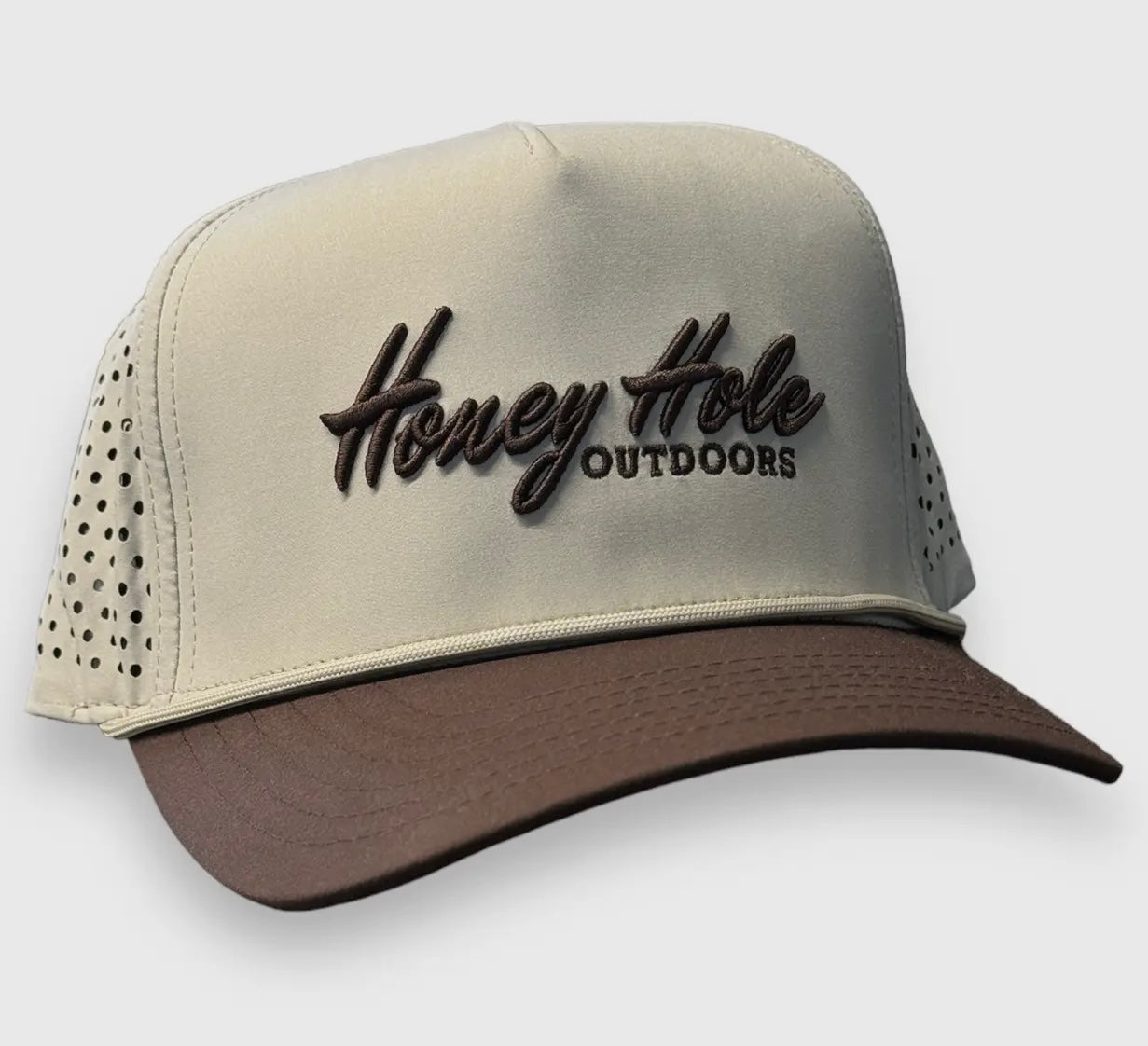 Honey Hole Performance Cream/Brown Rope Hat