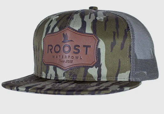 Fieldstone Roost Bottomland Leather Shield Patch Hat