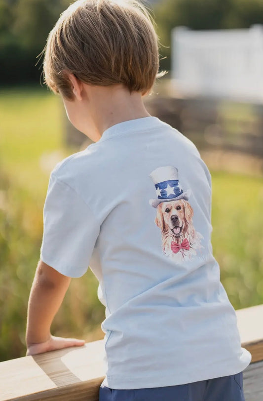 Youth Saltwater Boys Co. Patriotic Pup Graphic Tee