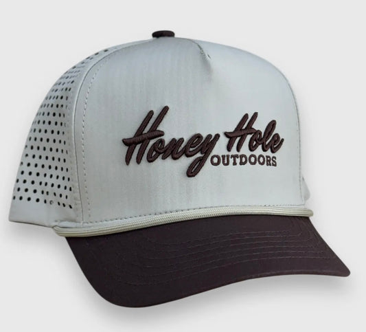 Youth Honey Hole Performance Cream/Brown Hat