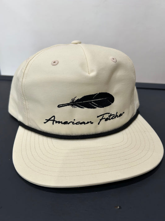 American Fetcher Feather Cream Rope Hat